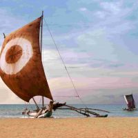fishing-boat-on-the-sea-coast,-sri-lanka