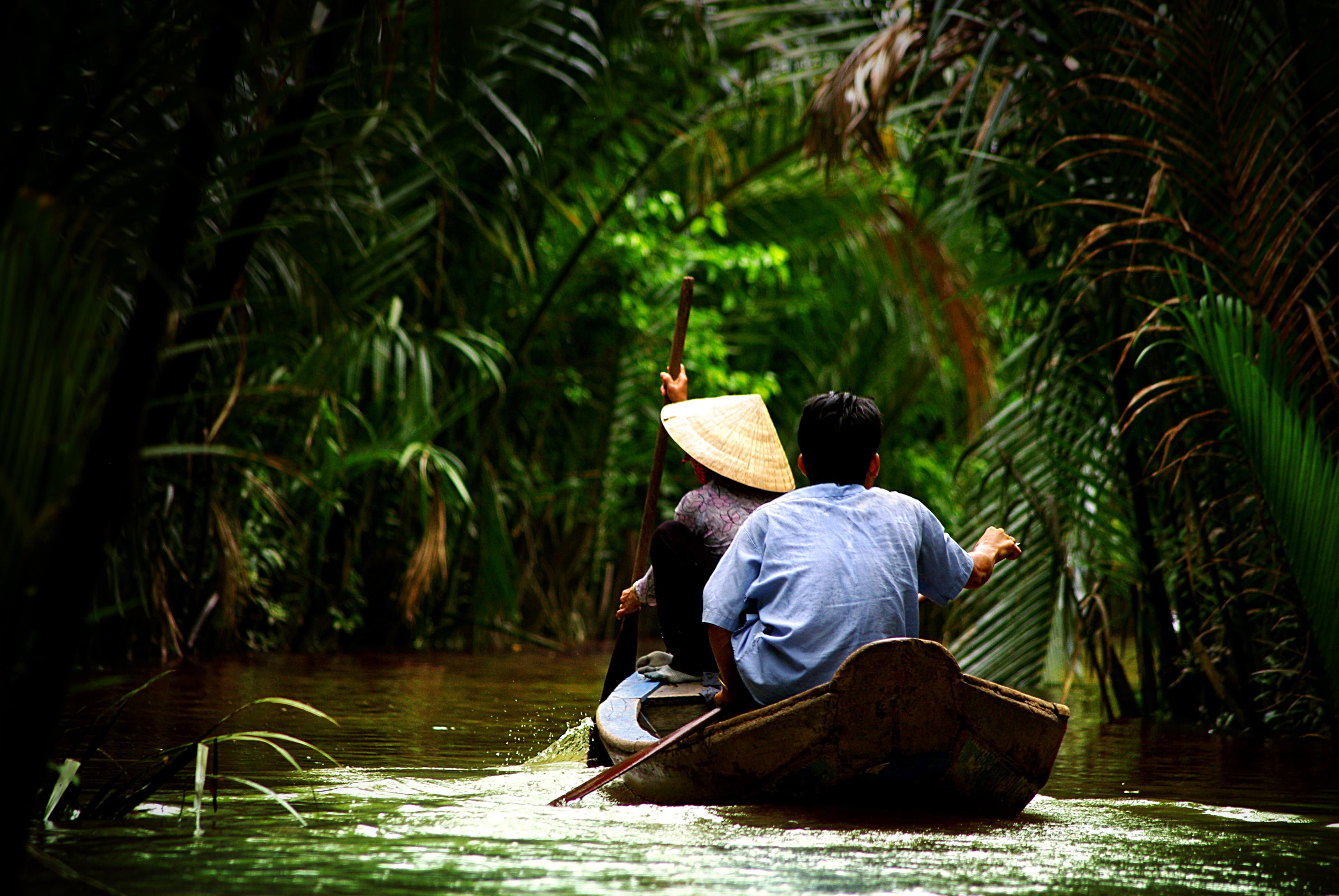Boot im Mekong Delta